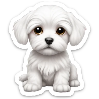 maltese puppy pink dow sticker
