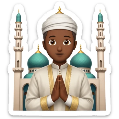 RAMADAN DAILY ROUTINE FOR A GUY PAYING IN A MOSQUE sticker