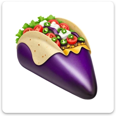 aubergine In taco sticker
