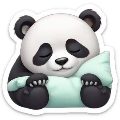 Cute panda sleep sticker