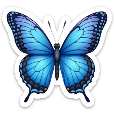 Nymphalidae blue moon  sticker