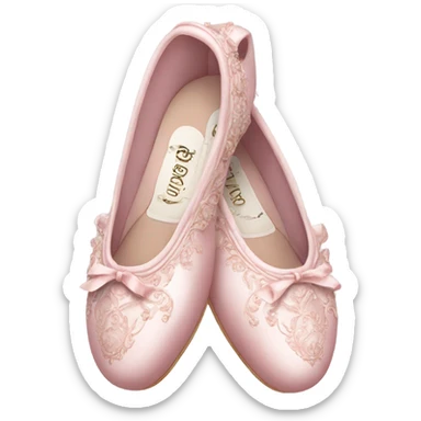  rococo light pink ballet shoes  sticker