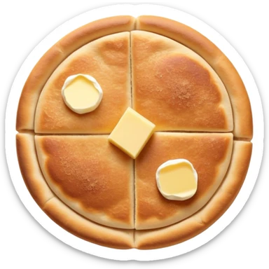 traditional norwegian sweet flat bread with cinnamon and sugar and butter sticker