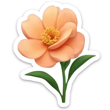 Peach colour Flower 🌹  sticker