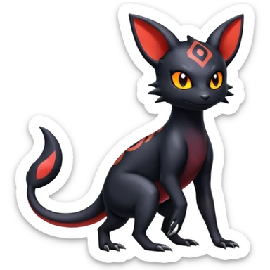 Salandit-Umbreon-Noibat-Litten-Hybrid (Full body) sticker