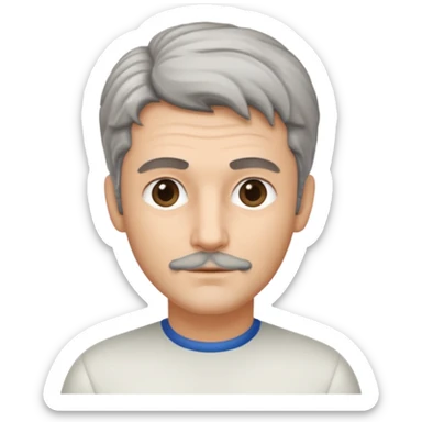 Italian man with salt and pepper hair and no moustache sticker