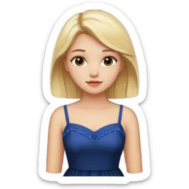 Girly girl at Night blondie sticker