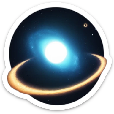 A black hole in space sticker