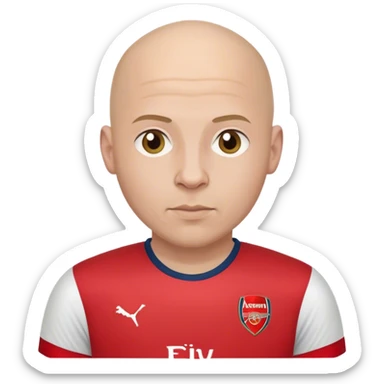 Arsenal fan as Bald man sticker