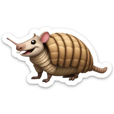 Armadillo telling a joke sticker