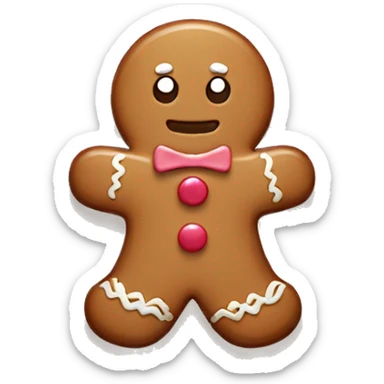 Gingerbread with beige candy’s on it  sticker