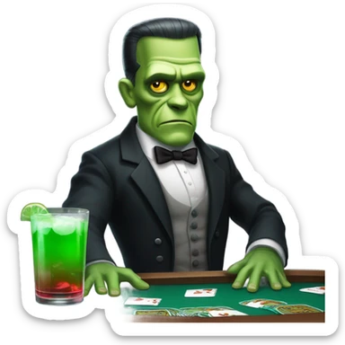 Frankenstein at casino sticker