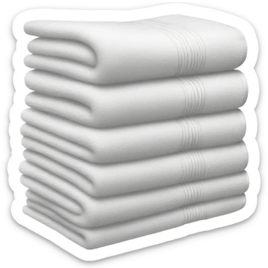 white stack of towels sticker