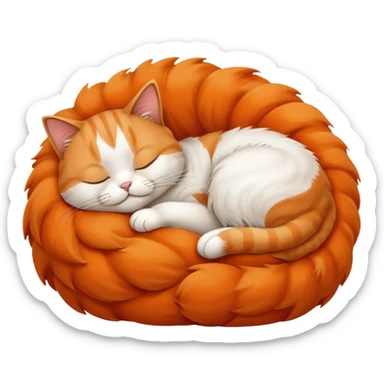 a lazy cat sticker