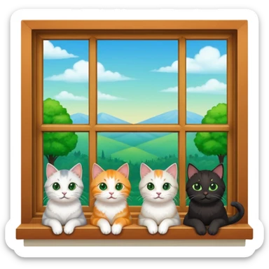 Cats on Windowsills sticker