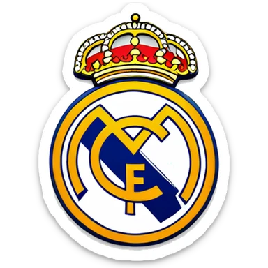 Escudo del Real Madrid en 3d sin fondo  sticker
