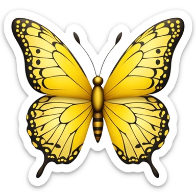 Butterfly yellow sticker