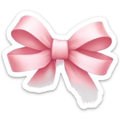 light pink ribbon bow sticker