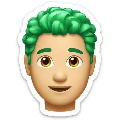 green hair gel sticker