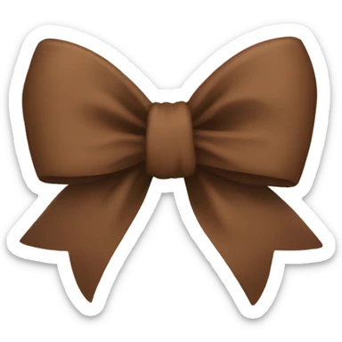 Brown bow sticker
