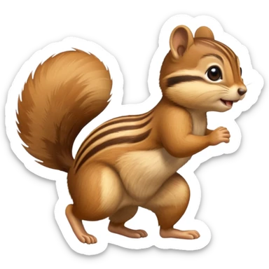 chipmunk running sticker