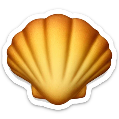 shell-shaped french madeleine sticker