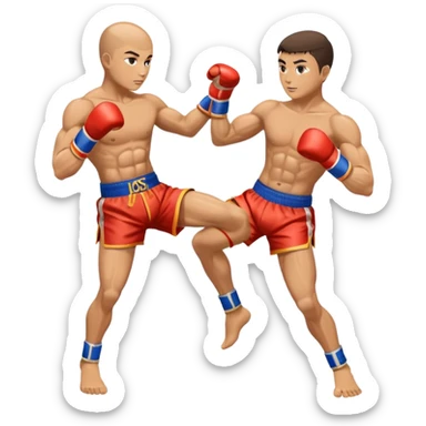 Mauy Thai knee and elbow emoji  sticker