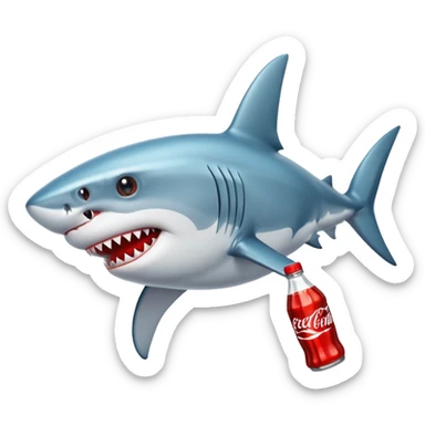 Shark with coca cola sticker