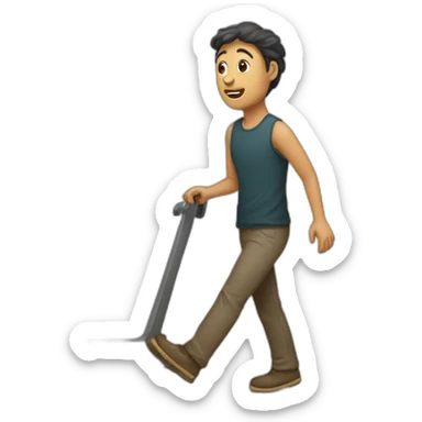 Une personne qui marche sur une crotte sticker