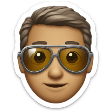 aviator glasses sticker