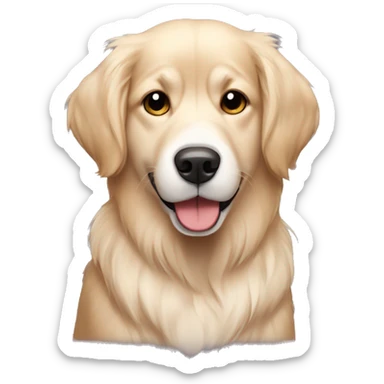 Golden retriever mixed with Maltese and a husky  sticker