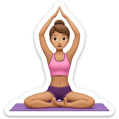 Naked lady doing yoga sticker