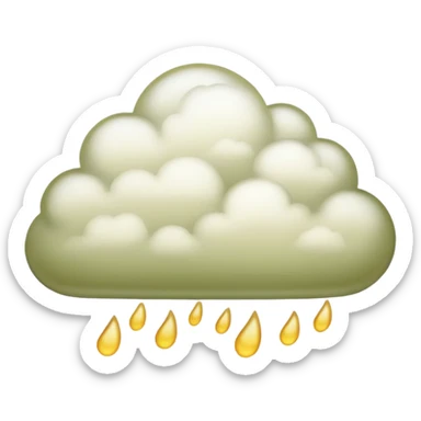 Pale olive cloud sticker