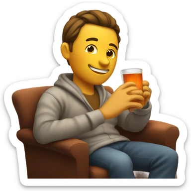 fireplace man sticker