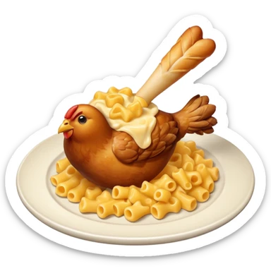 chicken drumstick with mac and cheese sticker