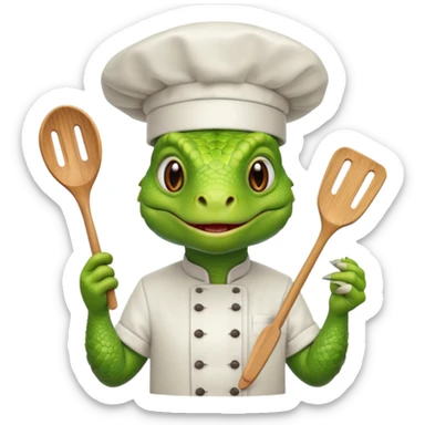 iguana chef sticker