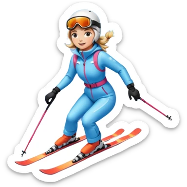 Woman Skiing, Matterhorn sticker
