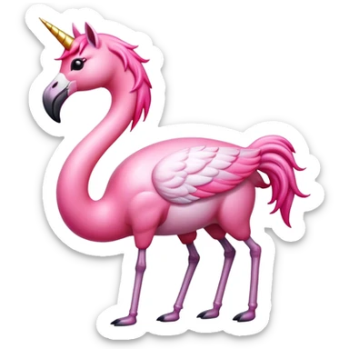 Flamingo unicorn sticker