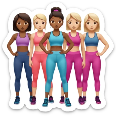 women working out sticker