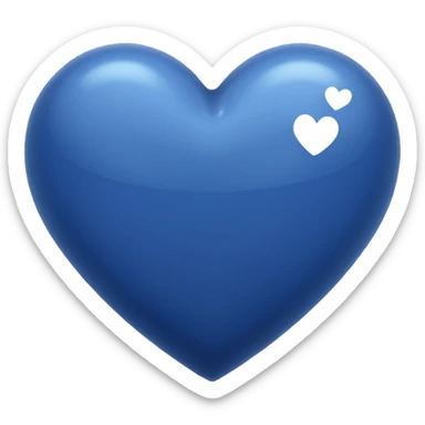 Navy blue heart emoji sticker