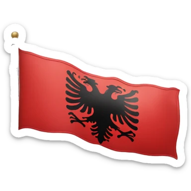 Albanian illyrian flag sticker