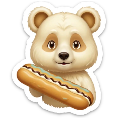 Butterscotch éclair and white female  bears combined  sticker