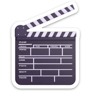 movie clapperboard sticker