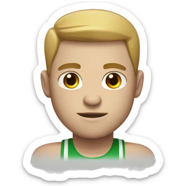 white man boxer sticker