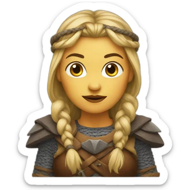 Viking woman sticker