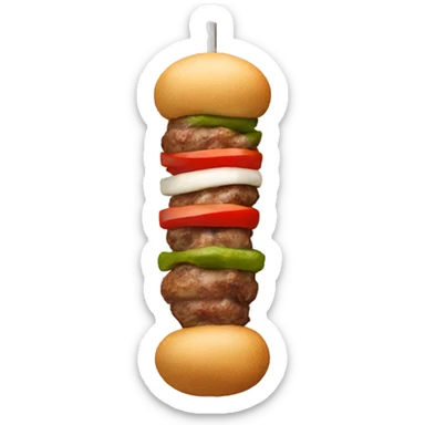 kebab on a skewer sticker
