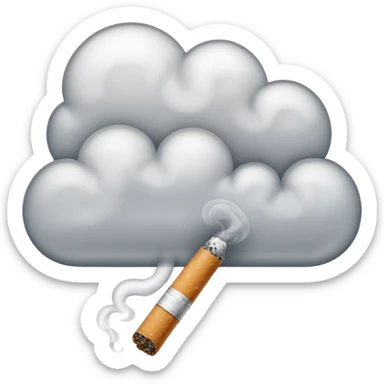 Smoking cigarette,  sticker