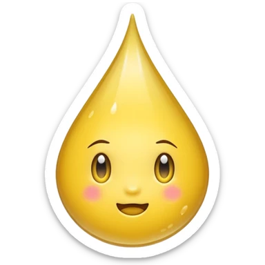 drop of pee sticker