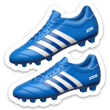 soccer cleats blue with white stripes sticker