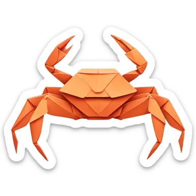 origami crab sticker